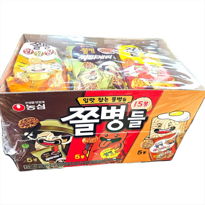 쫄병스낵 과자세트 대용량, 77g, 15개