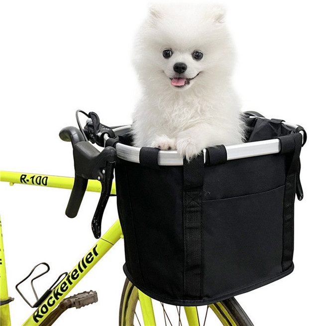 PH 애견 이동 접이식 탈부착 자전거 앞 바구니, 1개