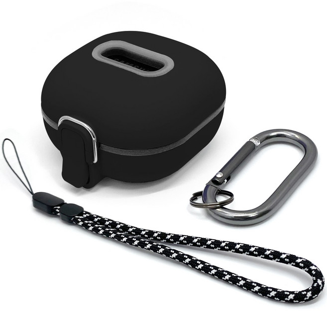 더조은셀러 갤럭시 버즈2 프로2 라이브 호환 이중 잠금 락 안전 스위치 케이스, 블랙, 버즈2/프로2/프로/라이브 (공용)