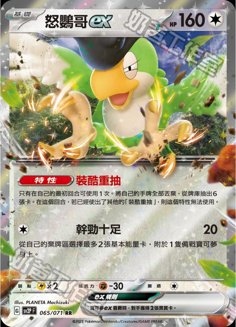 Pokémon 寶可夢集換式卡牌 怒鸚哥ex, 中文(閃)