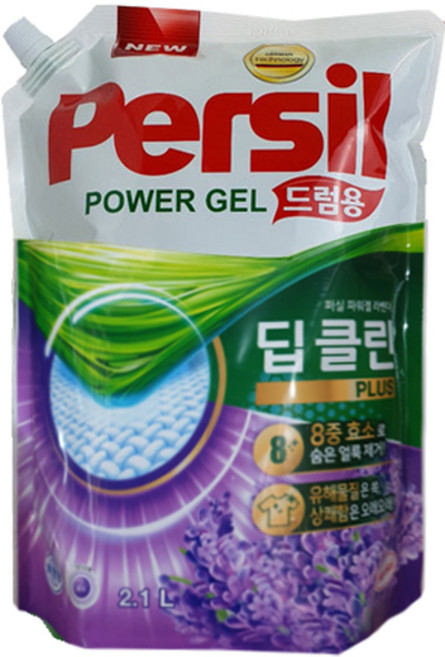 퍼실 딥클린 플러스 라벤더향 드럼용 액상세제 리필, 5개, 2.1L