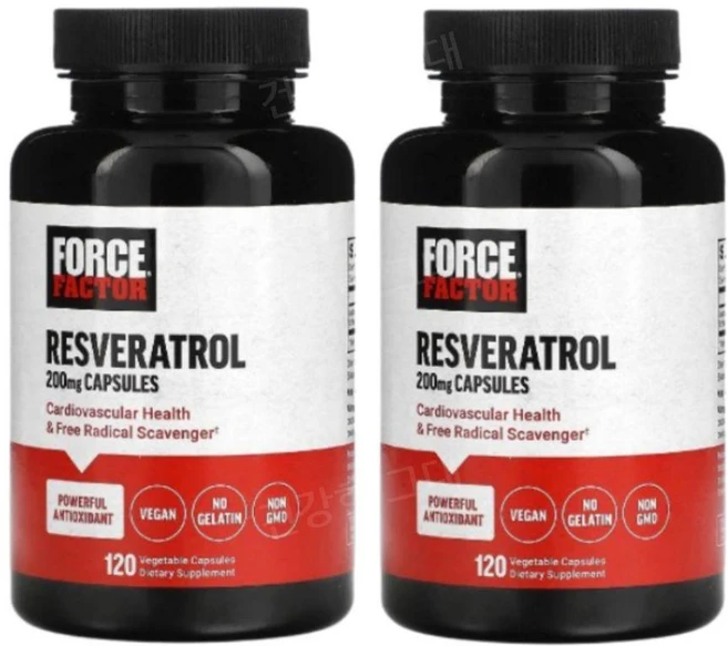 포스팩터 라스베라트롤 레스베라트롤 200mg 120캡슐 2개 호장근 Resveratrol, 120정 - 쿠팡