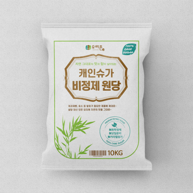 우리존 캐인슈가 비정제 원당 10kg (백색지대) /설탕대신 비정제원당 갈색설탕, 1개