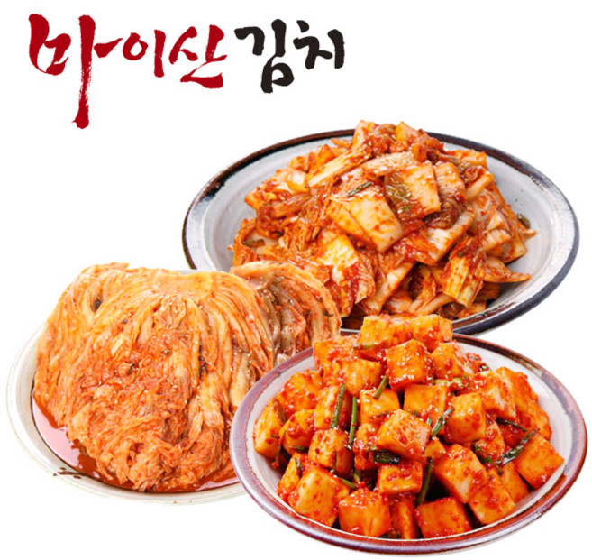 마이산김치 [한국농협김치] 전북대표 마이산 맛남3종3호(막김치/묵힌김치/깍두기 각1kg), 1세트, 1kg