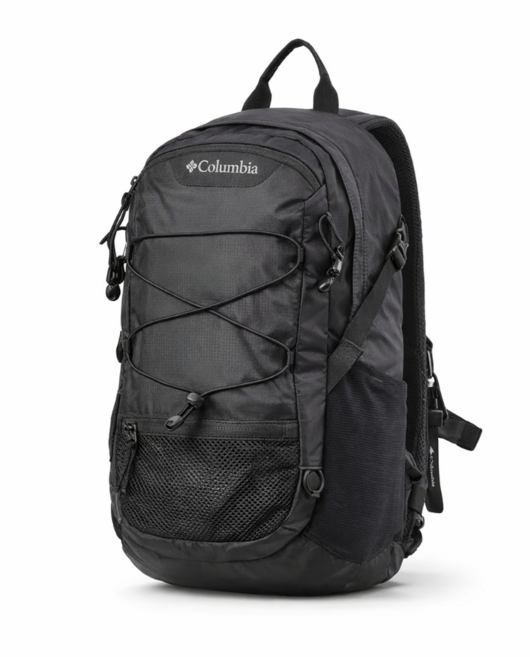 컬럼비아 경량 등산 백팩 레인커버 포함 데일리 아웃도어 가방, 블랙, 소프트 블랙
