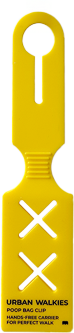 어반워키스 강아지 배변봉투 클립 홀더 실리콘 키링, 1개, 1개입, 옐로우2구