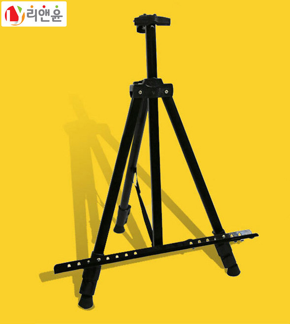 [리앤윤] 이젤 휴대용 접이식 알루미늄 철제 그림 전시 받침대 블랙 실버