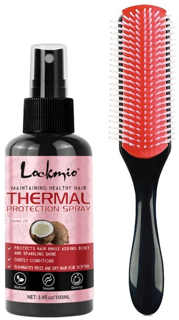 헤어 보호제 세럼을 손상으로부터 위한 여성용 케어 보호 스프레이는 모발을 모이스춰라이징 UV 컨디셔너, 100ml-9 Row Brush, 1개 - 쿠팡