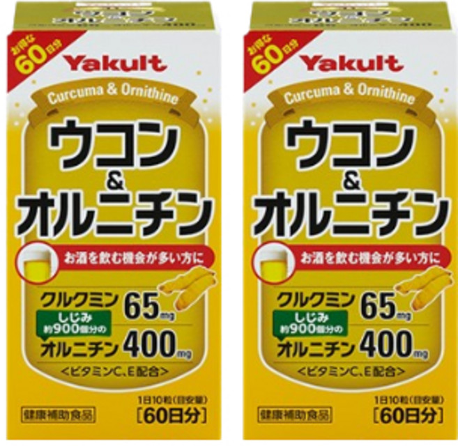 일본 직배송 야쿠르트 우콘 & 오르니틴, 2개, 600정
