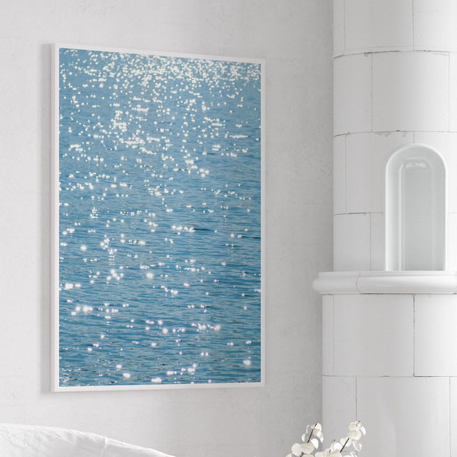 [인메이블] 여름 감성 포스터 25종 캔버스 바다 윤슬 풍경 카페 빈티지 창문 자취방 집들이 인테리어 액자, 04. shimmering, 캔버스액자