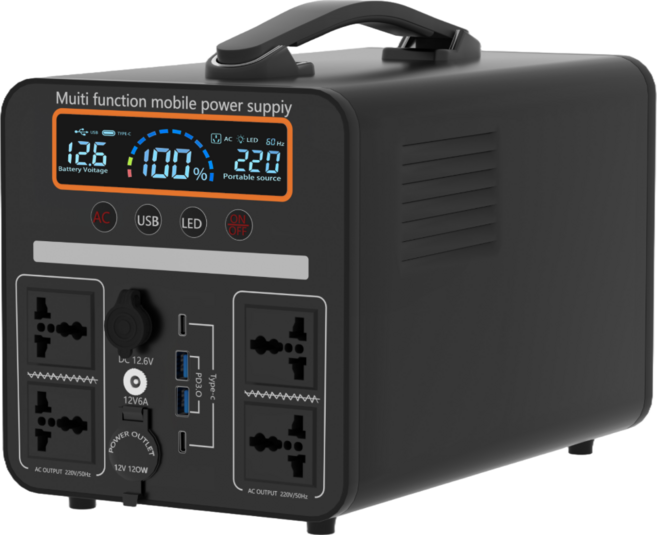 GLR 220V 파워뱅크 60hz 220V 60hz 올인원 캠핑용 대용량 인산철 파워뱅크 밧데리 3000w, 1개, 블랙 3000wh