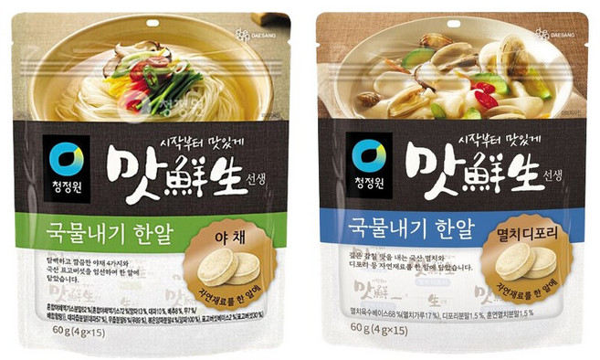 맛선생 국물내기 한알 60g 야채2개＋멸치디포리2개/코인육수/무배, 4개