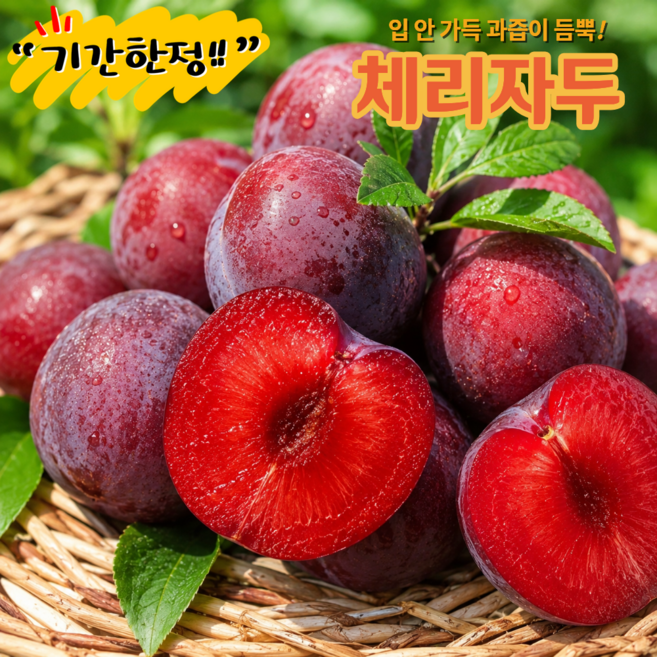 [여름제철한정] 고당도 거창산지 나디아 체리자두, 1박스, 로얄 1kg