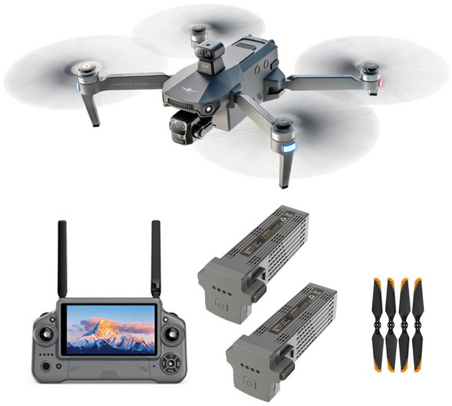 KF100 Max 고급형 항공 촬영 낚시 드론 4K 최대 20km 터치스크린(한글설명서), 장애물회피형 배2, 1개