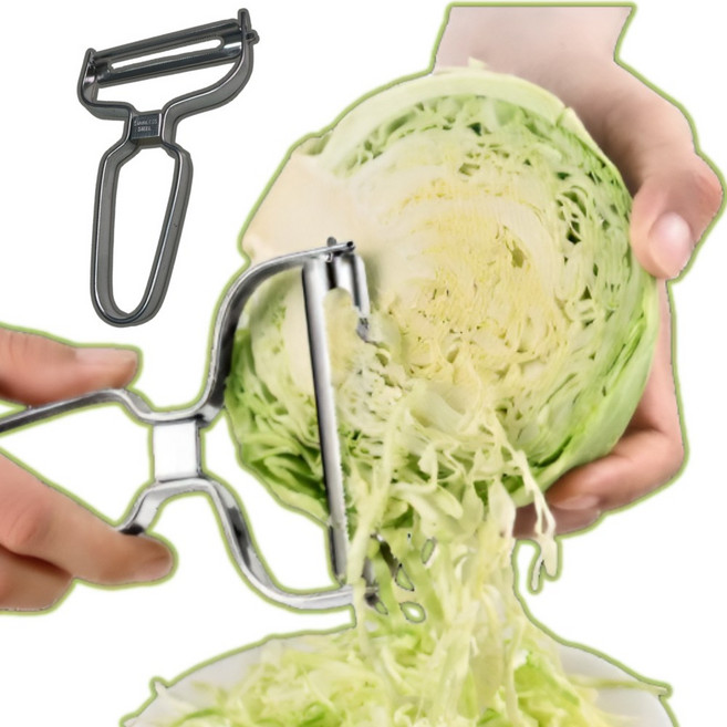 다보릭 올스텐 핸디형 슬라이서 양배추 채칼, 1개, 메탈 실버