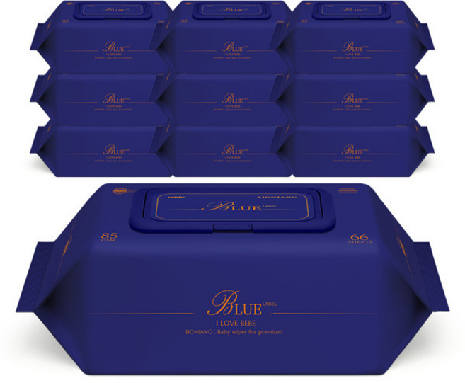 아이러브베베 시그니앙 블루라벨 85g 엠보 66매 캡형 10팩