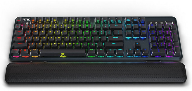 프나틱기어 스트릭 체리 RGB 기계식 게이밍 유선 일반형 키보드, 혼합색상, C-KB0002, 갈축
