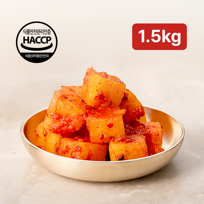 잔들래김치 국밥깍두기 설렁탕 깍두기 국내산, 1개, 1.5kg