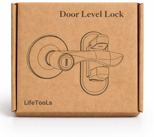 라이프툴스 현관문 문열림 안전잠금장치 도어락 열림 방지, 2개, 퓨어화이트