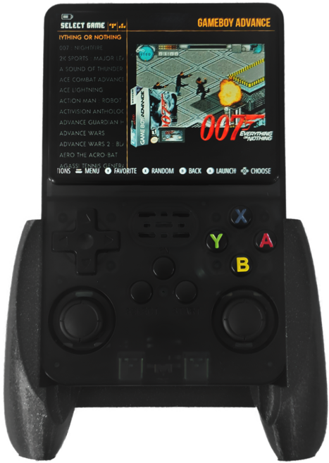 R36S 휴대용 게임기 전용 핸들 그립 조이스틱 케이스 (기기미포함), 1개