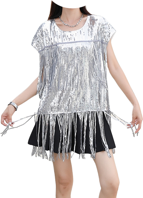 댄스복 난타복 아랑 단체복 고고 장구 라인 무대의상, 실버