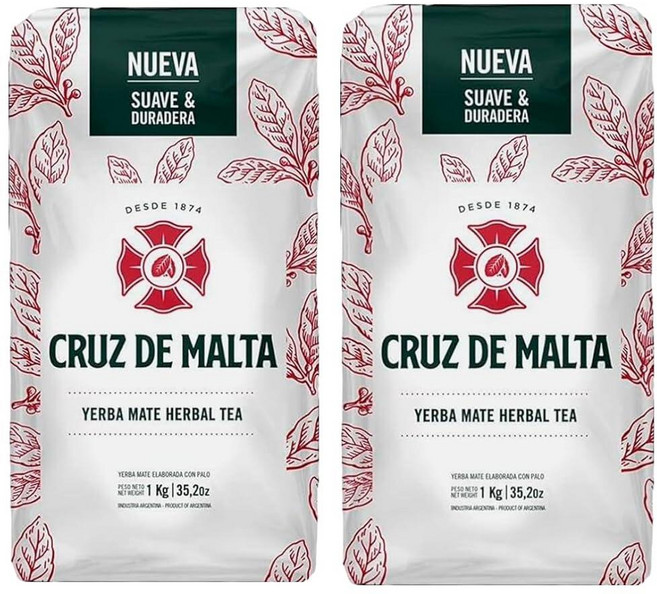 YERBA MATE CRUZ de MALTA 2.2lb 1kg 2개들이 팩
