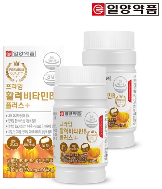 일양약품 프라임 활력 비타민B 플러스 48g, 60정, 2개