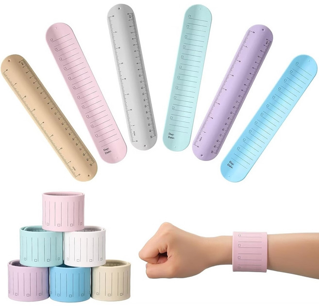 손목 메모지 간호사 팔찌 실습생 노트 메모팔찌 수험생 밴드형, 와이드형_A타입, 옐로우