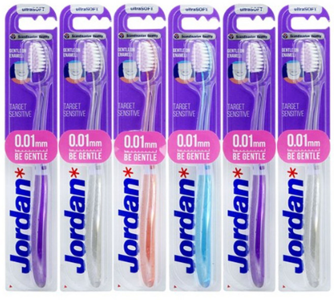 조르단 성인용 칫솔 타겟 센스티브, 6개입, 7개