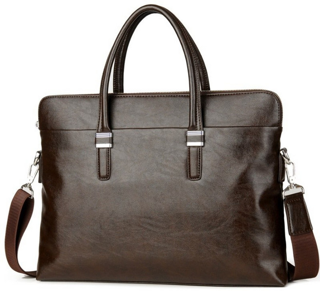 ANYOU 남자 가죽 토트백 비즈니스 PC 노트북 서류가방