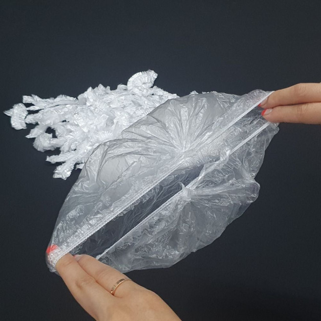 염색 샤워 비닐 헤어캡 100매kt2512