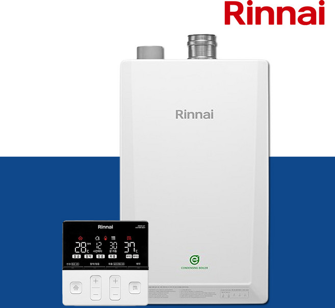 신한유통 린나이 친환경 콘덴싱 보일러 기본설치비포함 가스관 경보기 서비스, RC620-22KF (35평형전후)
