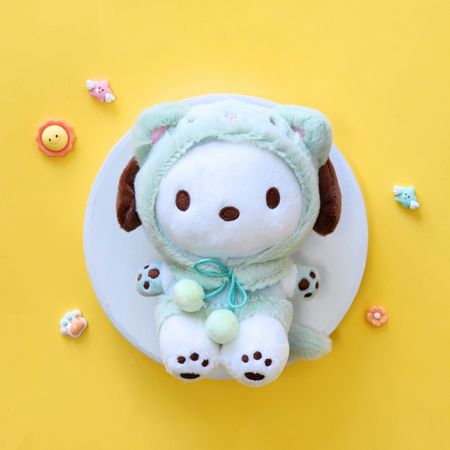 BSC 산리오 고양이코스튬 가방고리 가꾸 가방장식 미니인형 키링, 1개, 4.포차코 고양이코스튬 키링, 13cm