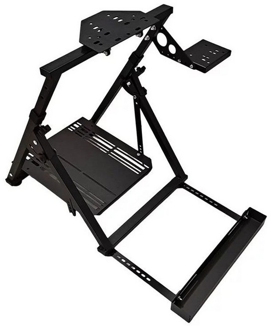 레이싱휠 거치대 중장비 운전 기어위치 컨트롤러, 1개, 기어 변속기+회전 각도 고정 의자 고정, 기본 색상