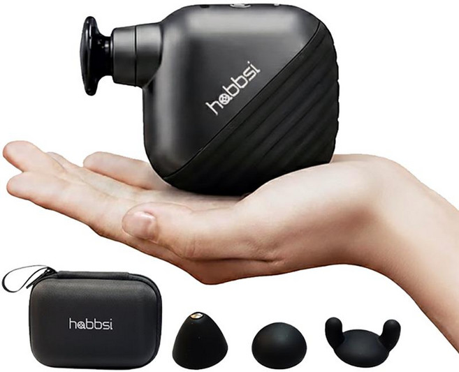 햅시 3세대 3200rpm 포켓 미니 마사지건 블랙 AVAL3 목 어깨 승모근 휴대용