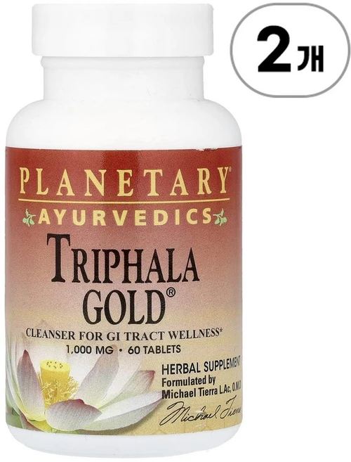 플래네터리 허벌 아유르베딕 트리팔라 골드 Planetary Herbals Ayurvedics Triphala Gold® 60정, 2개 - 쿠팡