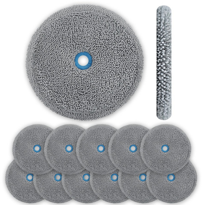 다온 걸레 에브리봇 삼성제트 호환 물걸레 쓰리스핀 엣지 청소기 청소포 극세사 패드 회색, 12개