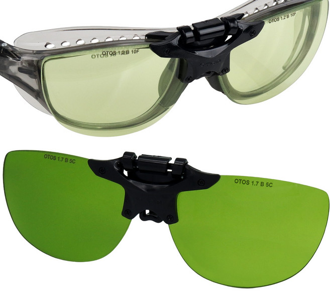 오토스 산업용 도수보안경 장착 보호안경 차광 클립형 커버렌즈 C-7I0IIB, 1개