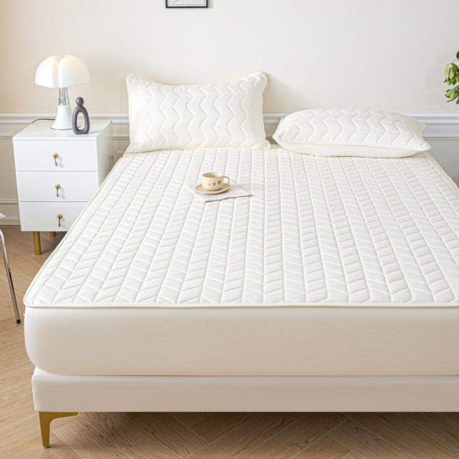 모다까사 방수 누빔 침대 매트리스 커버 + 베개커버 세트