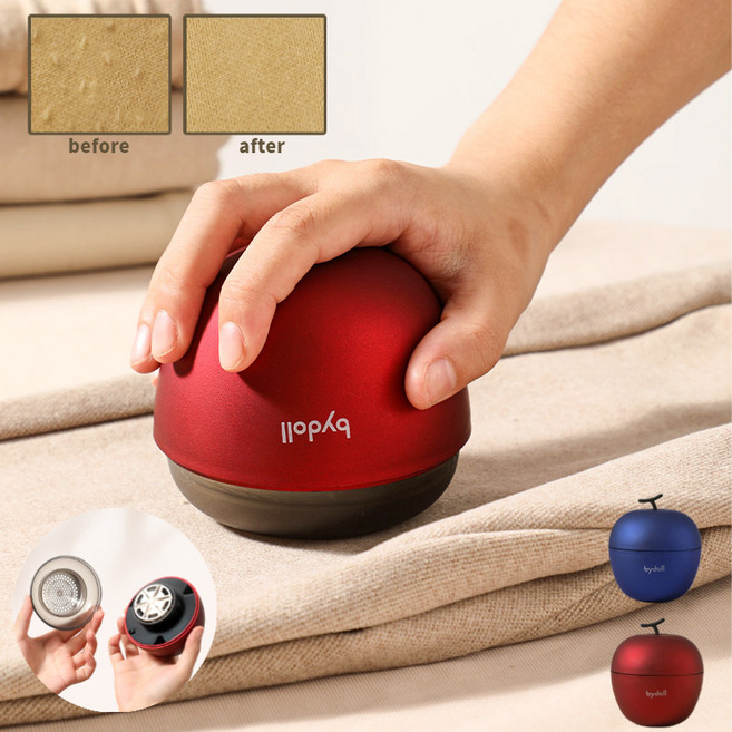 무선 충전식 보풀제거기 휴대용 6중날 보풀제거기 전문 보풀제거기 사과 보풀제거기 가정용 초강력 보풀제거기, 푸른 색, 2개