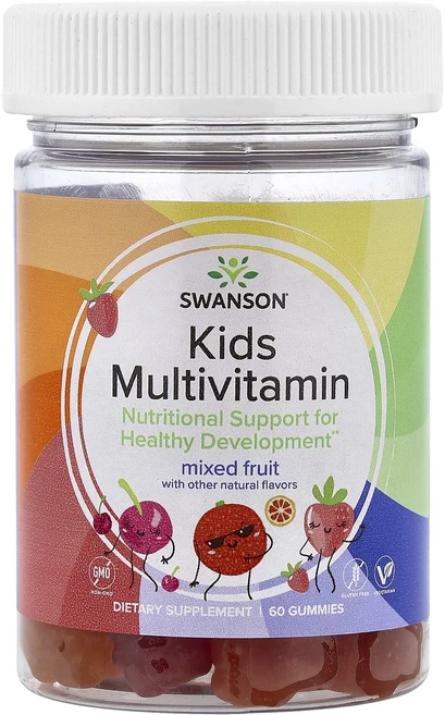 몸관리하세요 겨울입니다 Swanson 어린이용 종합비타민 구미젤리 혼합 과일 구미젤리 60개 특별관리진행, Swanson어린이용종합비타민구미젤리혼합과일구미젤리60, 1, 60 - 쿠팡