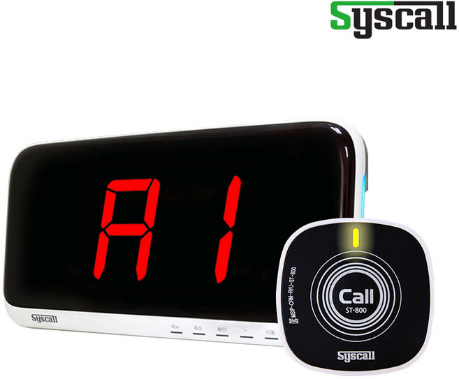 씨스콜 사각슬림 호출벨 수신기 세트(ST-800+SR-A2001), 로고제작, 내장된 음원 사용, 1개