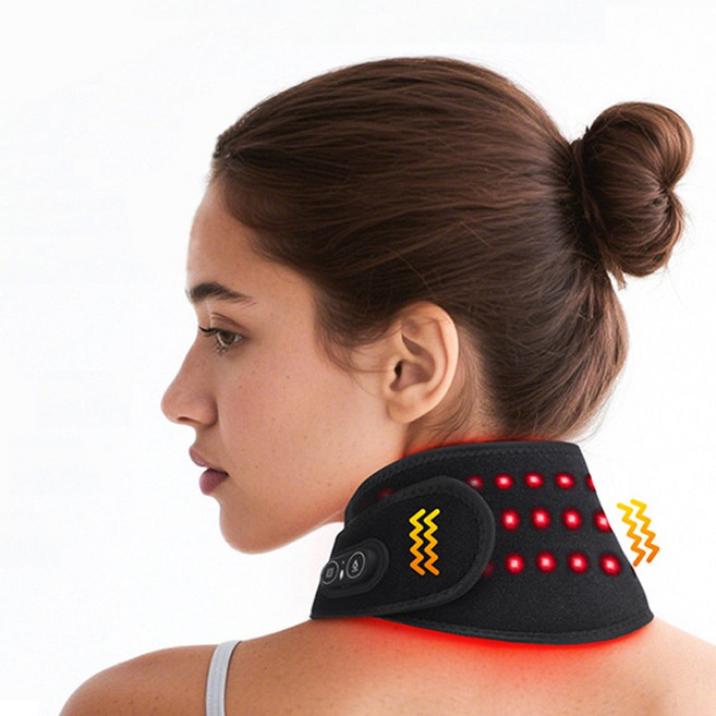 ems 저주파 무선휴대용 적외선 마사지 어깨 팔꿈치 발목 손목 무릎 무선 레드라이트 케어 핫팩 블랙 1개 내장 배터리 3000mah, 적외선-블랙