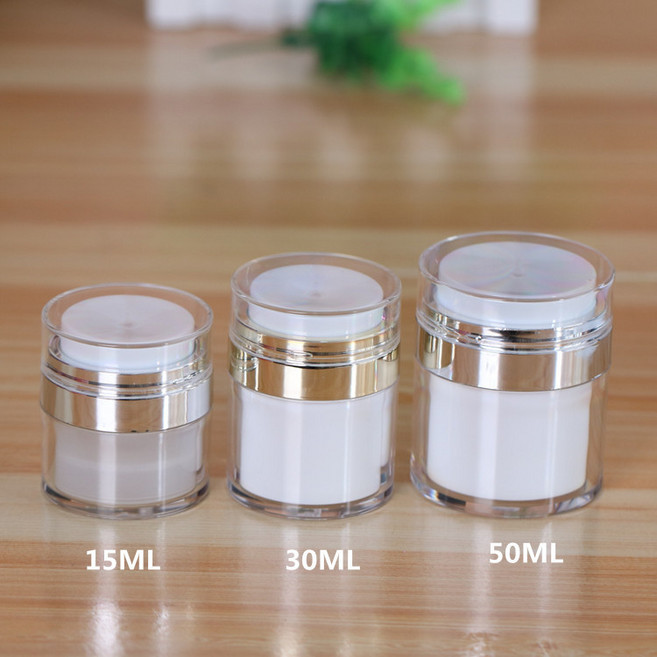 15ml 30ml 50ml 100ml 아크릴 자외선 차단제 병 크림 펌핑 진공 에멀젼 병, 진공 병, 30Ml+내부스프레이펄화이트, 1개