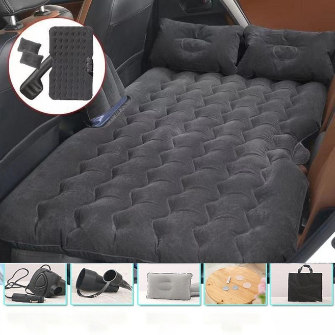 1/1+1차량용 에어 매트리스 차박 평탄화 보드 차박 매트 원터치 공기 주입 빠른 수납 통기성우수, (1개)그레이