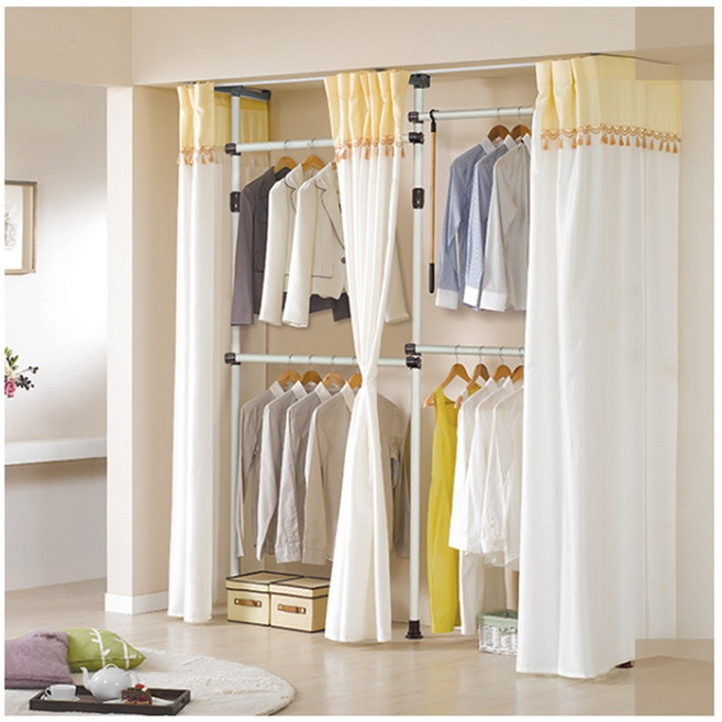 로빙 업그레이드 드레스룸 행거4단 커튼형행거
