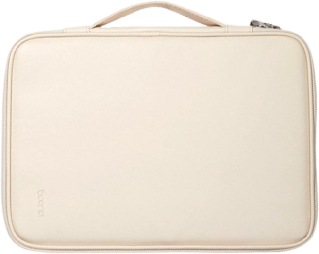 앤키르 노트북 파우치 가방 케이스 15.6인치 14인치 13인치 남성 여성, 베이지, 1개