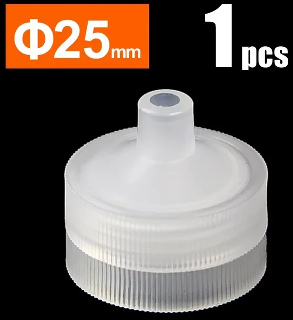 재사용 가능한 멤브레인 주사기 필터 헤드 탈착식 니들 필터 헤드 멤브레인 없는 PP 여과 13mm 25mm 50mm, 03 25mm 1pcs