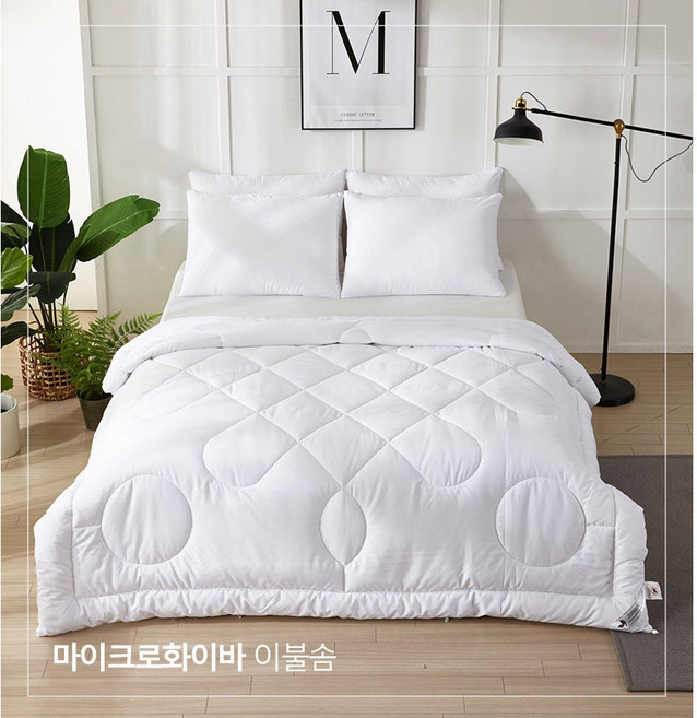 듀잎새 국산알러지케어 마이크로화이바 이불솜 싱글 /더블 /퀸/킹사이즈 /, Q (200x230cm) 1.0kg