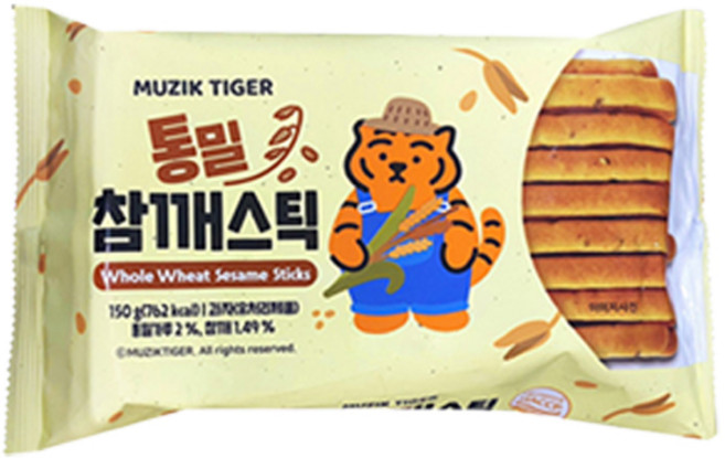 임박 30%특가 (26년 5월 11일) 무직타이거 통밀참깨스틱 150g, 1개